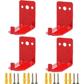 Fire Extinguisher Mounts & Brackets,4 Pack Universal Fire Extinguisher Brackets and Holders, Fire Extinguisher Wall Hook Holder Hanger Max for 5-15 Lb Extinguishers with Screws
