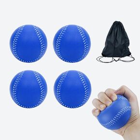 15 Pack Foam Baseballs, 9 Inch Soft Baseballs Training Pitch Baseball Baseball Stress Ball with Drawstring Bag