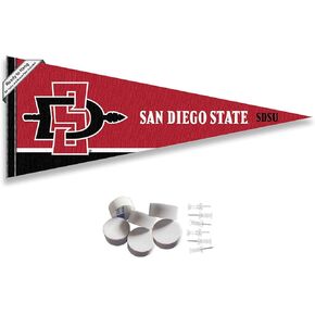 San Diego State Aztecs Pennant Flag and Wall Tack Mount Pads