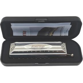 T10-40 10-Hole 40-Tone Chromatic Harmonica with Pure and Thick Tone,Suitable for Beginners, Professional Players, Adults, Students. Adult Piano Instruments.