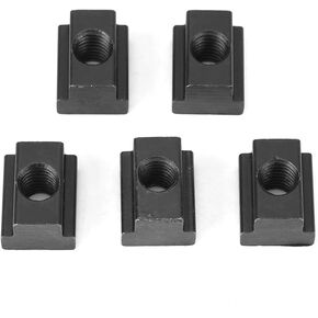 5 pcs Black Oxide Finish T Slot Nuts, T Sliding Nut Block Fit Into T-slots in Machine Tool Tables Used for T-slot Aluminum Extrusions (M10)