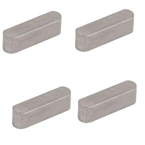 uxcell® 14mmx4mmx4mm 304 Stainless Steel Key Stock Keystock Silver Tone 4pcs