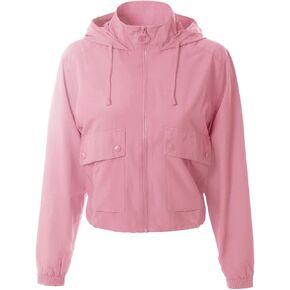 MixMatchy Women's Lightweight Y2K Cropped Jackets Yoga Quick Dry Windbreaker Zipper Jackets Workout Running Hoodie Jackets