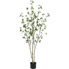 Artificial Citrus Tree 6FT, Minimalist Faux Citrus Potted Plant Fake Tree for Home Office Living Room Bedroom Porch Floor Decor