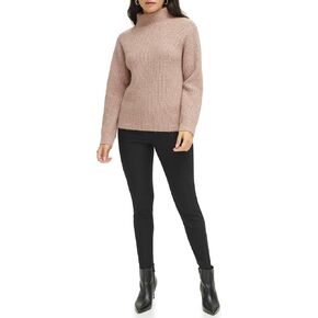 Calvin Klein Women's Sequin Mock Neck Long Sleeve Sweater