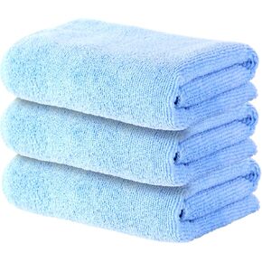 Microfiber Gym Towels Set for Sports Fitness, Yoga, Workout, Exercise, Tennis, Super Soft and Quick-Drying Towels for Men Women (3 Pack, Grey+Blue+Purple)