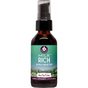 WishGarden Herbs Milk Rich with Goats Rue and Fenugreek - Herbal Lactation Support Supplement, Breast Milk Supply Boost and Breastfeeding Supplement to Increase Milk Flow Quality and Production, 4oz