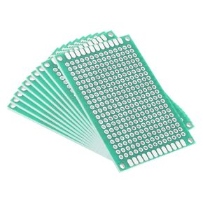 uxcell 10pcs 2x8cm Double Sided PCB Board Universal Printed Circuit Proto Board for DIY Soldering Electronic Projects Practice Test Circuit