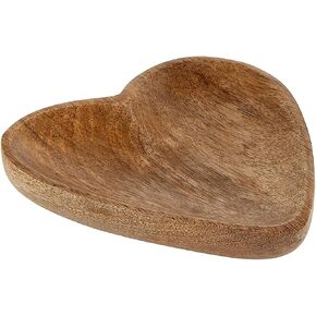 47th & Main Mango Wood Large, Heart Bowl