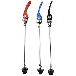 Road Mountain Bicycle MTB Wheel Hub Front and Rear QR Quick Release Skewers Clip Lever Axle 145/185mm, Pair,Multiple Color Options