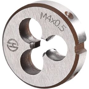 Metric Adjustable Round Die, M4 x 0.7, Alloy Steel Thread Left Hand Threading Die - (Applications: for Processing External Threads for Metal Plastic)