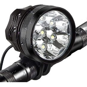 Bike Lights,Waterproof Bicycle Headlight,Super Bright 10000 lumens 7LED Bike Headlights,with 9000mAh Rechargeable Battery Pack,for Bike All