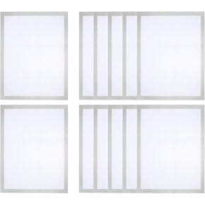 YOKIVE 12 Pack Magnetic Picture Frame, A4 Magnetic Sign Holder Photo Frame Self-Adhesive Display Frosting PVC Great for Fridge Wall Letter Size, 8.5 x 11, Golden