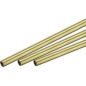 uxcell 3Pcs Brass Tube, 5mm OD x 0.2mm Wall Thickness x 400mm Length Seamless Round Metal Tubing for Industry, DIY Projects