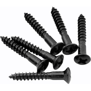 Musiclily Ultra 3.5x25mm Stainless Steel Countersunk Mounting Screws for Electric Guitar Bass Bridge or Strap Button, Gold (Set of 6)