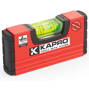Kapro - 246 Handy Pocket Level - Magnetic - Features VPA Certified & Shock-Resistant Vial - with Rubber End Caps - Pocket-Sized and Compact - Aluminum Box Profile - 4"