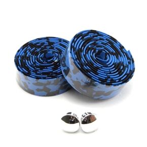 Road Bike Handlebar Tape, Non-Slip Bicycle Bar Tape Shock Resistant Comfortable Damping Sweat Breathable Delicate Touch Cycling Bar Wraps Handle Strap， 2 Rolls 190 cm x 3 cm Blue