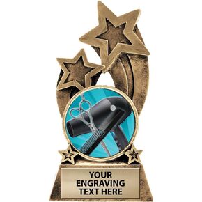 Crown Awards Hairdresser Trophy, 5.75" Glory Resin Hairdresser Trophies with Free Custom Engraving Prime