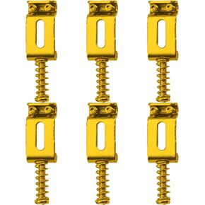 6Pcs Yootones Vintage Style Guitar Tremolo Bridge Saddles Compatible with Fender Strat Stratocaster Electric Guitar (Black)