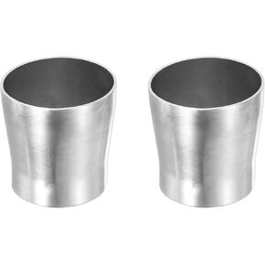 PATIKIL مخفض متحد المركز، 2 حزمة 1-1 / 2 "إلى 2" HVAC مخفض متحد المركز وزيادة أنابيب اللحام موصل الأنابيب 304 الفولاذ المقاوم للصدأ للمشروبات الغذائية