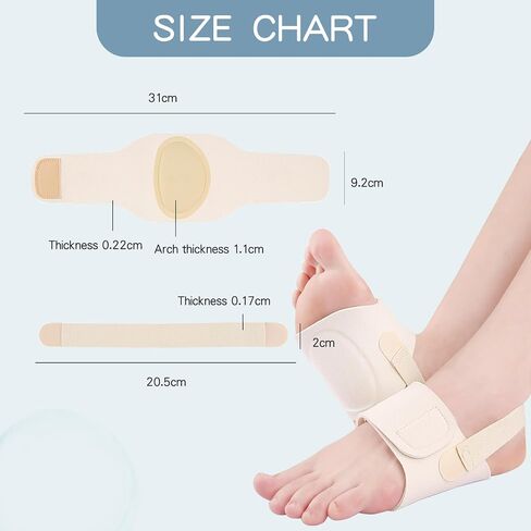 Arch Support Inserts for Plantar Fasciitis Relief, Adjustable Arch Support Bands with Buil-in Orthotics cushion, Foot Arch Support for Pain Relief with Gel Pads for Flat Feet High & Fallen Arch Khaki in Saudi Arabia