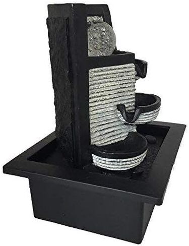 SereneLife Desktop Electric Water Fountain Decor w/ LED Illuminated Crystal Ball Accent - Indoor & Outdoor in Saudi Arabia