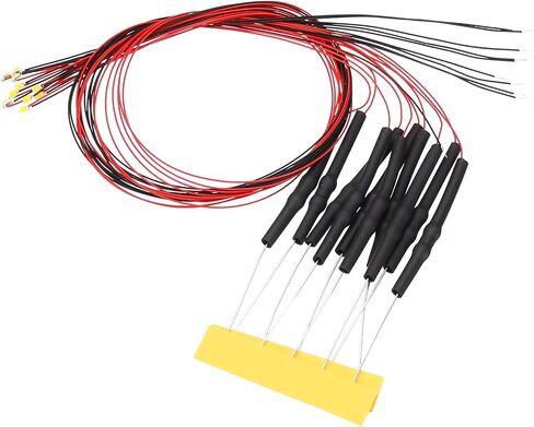PATIKIL 12-18V 0805 LED سلكي مسبقًا، 20 قطعة 7.8 بوصة جهاز تثبيت سطحي صغير ملحوم مسبقًا، صمامات ثنائية باعثة للضوء مع حافة لبناء نموذج ديكور المنزل، أبيض in Kuwait