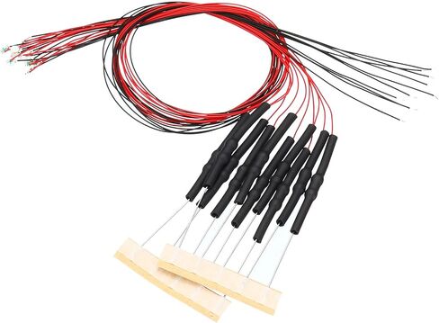 PATIKIL 12-18V 0805 LED سلكي مسبقًا، 20 قطعة 7.8 بوصة جهاز تثبيت سطحي صغير ملحوم مسبقًا، صمامات ثنائية باعثة للضوء مع حافة لبناء نموذج ديكور المنزل، أبيض in Kuwait