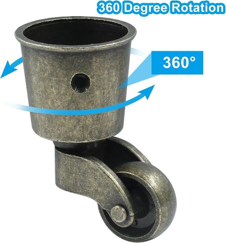 Luomorgo 4 Pack Antique Caster Cups Furniture Casters Wheels Zinc Alloy Swivel Cup Casters Round Cup Castor for Cabinet Piano Table Chair in Saudi Arabia