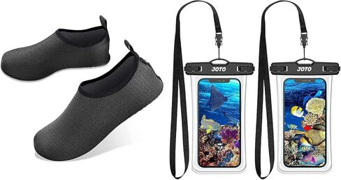 مجموعة أحذية جوتو المائية للنساء والرجال والأطفال مع (عبوتين) حافظة هاتف خلوي مقاومة للماء تصل إلى 7.0 بوصة in Kuwait