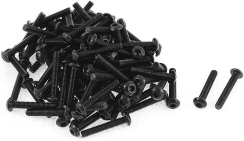 uxcell M2x5mm Thread Button Head Hex Socket Cap Screw Bolt 100pcs in Saudi Arabia