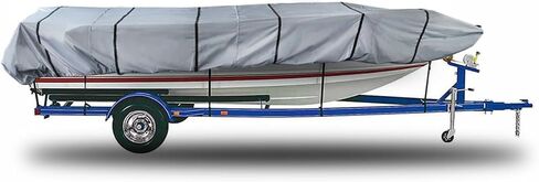 WFLNHB 210D Water Proof Heavy Duty Trailerable Boat Cover Replacement for Jon Boat-Black in Saudi Arabia
