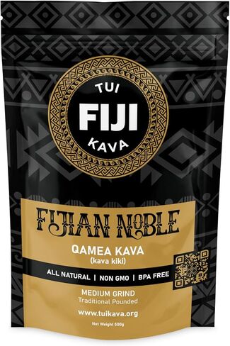 Generic Tui Kava Traditional Medium Grind 500g (18oz) - Sharing Size | Premium Very Heady Kava | All Natural Relaxation and Motivating Kava from Fiji | Mood Support | Stress Relief in Saudi Arabia