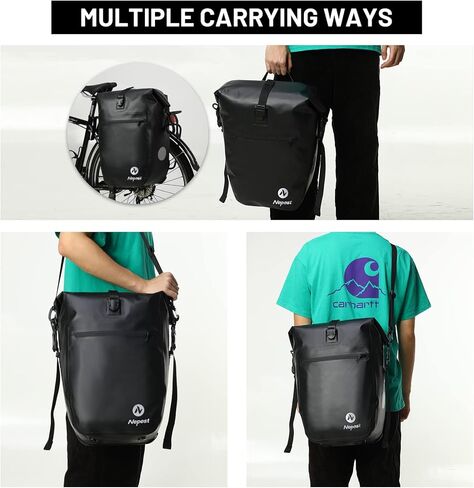 حقائب الدراجة المقاومة للماء للدراجات ذات الرف الخلفي ومقعد الدراجة بسعة 27 لتر مع حزام الكتف لركوب الدراجات والسفر وركوب الدراجات باللون الأصفر in Kuwait