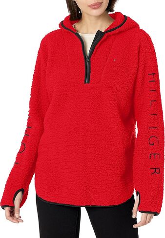 سويت شيرت نسائي من Tommy Hilfiger بسحاب ربع شيربا in Kuwait