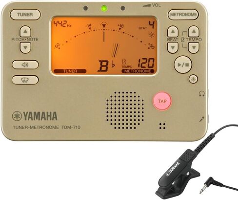 Yamaha TDM-710GL Tuner Metronome Gold Tuner Metronome Can be Used Simultaneously with Tuner and Metronome for Daily Practice, Sound Back Function in Saudi Arabia
