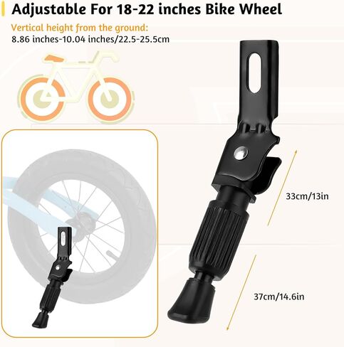 12 Inch Bike Kickstand, Bike Kickstand for 12" Wheel Adjustable Bicycle Kickstand Premium Steel with Pad for Rear Wheel Replacement for Training Wheel in Saudi Arabia