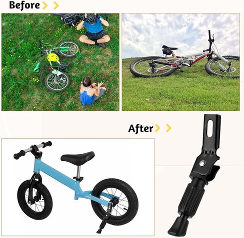 12 Inch Bike Kickstand, Bike Kickstand for 12" Wheel Adjustable Bicycle Kickstand Premium Steel with Pad for Rear Wheel Replacement for Training Wheel in Saudi Arabia