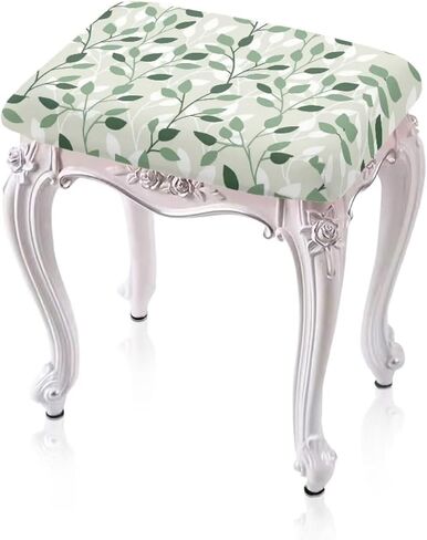 3D Flower Print Vanity Seat Cover Set of 2 Rectangle Stool Covers with Elastic Bottom Removable Soft Saddle Seat Cover Furniture Chair Seat Cover in Saudi Arabia