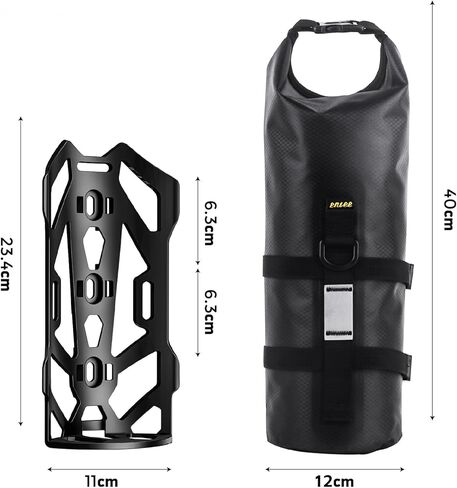 حقيبة شوكة أمامية للدراجة من ZUKKA مع حامل أمامي للدراجة مقاوم للماء سعة 5 لتر، حقيبة رف الدراجة ذات سعة كبيرة لجولة ركوب الدراجات على الطرق in Kuwait