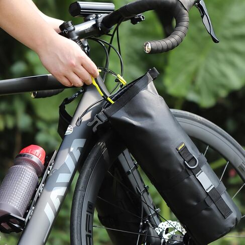 حقيبة شوكة أمامية للدراجة من ZUKKA مع حامل أمامي للدراجة مقاوم للماء سعة 5 لتر، حقيبة رف الدراجة ذات سعة كبيرة لجولة ركوب الدراجات على الطرق in Kuwait