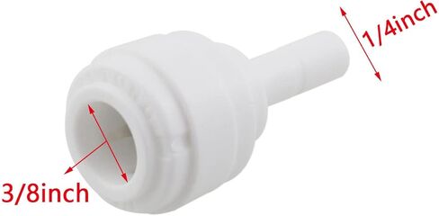5 قطعة 3/8 "أنبوب OD x 1/4" الجذعية البلاستيك الأبيض مستقيم أنبوب تركيب الجذعية موصل in Saudi Arabia