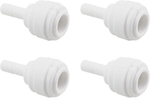 5 قطعة 3/8 "أنبوب OD x 1/4" الجذعية البلاستيك الأبيض مستقيم أنبوب تركيب الجذعية موصل in Saudi Arabia