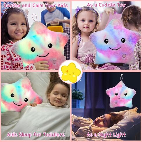 Subao Sensory Toys for Kids with Autism,14" Twinkle Star Plush Toddler Pillow Light Up Toys,Autism Sensory Products,Toddler Travel Soft Toys,Birthday Xmas Gifts for Boys Girls Age 3 4 5 6 7 8 9 Blue in Saudi Arabia