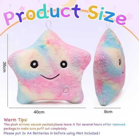 Subao Sensory Toys for Kids with Autism,14" Twinkle Star Plush Toddler Pillow Light Up Toys,Autism Sensory Products,Toddler Travel Soft Toys,Birthday Xmas Gifts for Boys Girls Age 3 4 5 6 7 8 9 Blue in Saudi Arabia