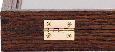 Two Timbers Medium Display Case with Walnut Finish Handmade Wood Box with Glass Top, Arrowheads, Knives, Rocks, Pins, Collectibles, Collections, Medals, Military Coins 4h, Memory Box Keepsakes in Saudi Arabia