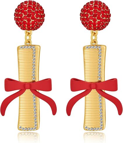 Graduation Scroll Earrings For Women Last Day Of School Earrings Graduation Dangle Drop Earrings Fashion High School College Jewelry Gift in Saudi Arabia
