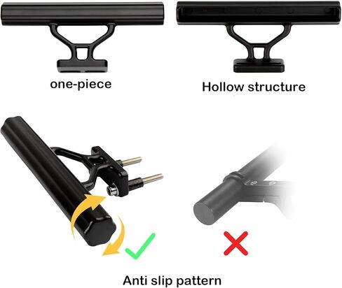 موسع مقود الدراجة، KWOKWEI 15 سم دعامة تمديد مزدوجة للمقود من سبائك الألومنيوم للدراجة، دعامة تمديد مزدوجة للمقود لحمل حامل الهاتف، وأجهزة GPS in Kuwait