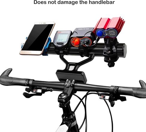 موسع مقود الدراجة، KWOKWEI 15 سم دعامة تمديد مزدوجة للمقود من سبائك الألومنيوم للدراجة، دعامة تمديد مزدوجة للمقود لحمل حامل الهاتف، وأجهزة GPS in Kuwait