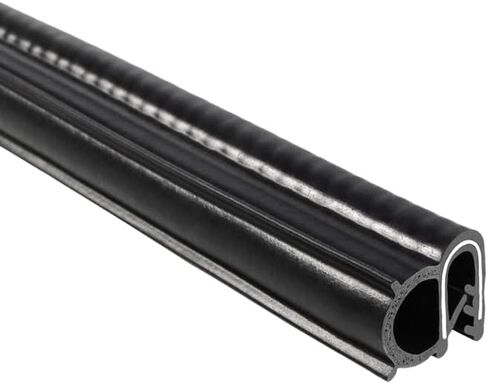 Trim-Lok DDA1549-25 EPDM Dual Durometer Rubber/Metal Carrier Coextruded Trim Seal with Side Bulb, Fits Edge 0.040" - 0.125", 25' Length in Saudi Arabia